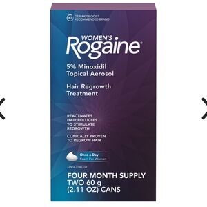 Rogaine Women's 5% Minoxidil Foam for Hair Regrowth, 4 Month Supply